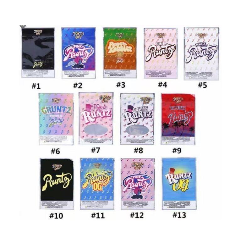 

Jokes UP style 3.5/7g Lemon Nade CHUCKLES BAG CALI PLUG 40 Elephants Connected Blue Cookies Jungle Boys Bags Runtz Mylar Zipper