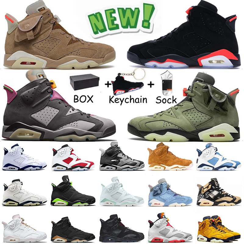 

6 6s Men Women Basketball Shoes Tiffany Blue Carmine Travis Bordeaux Hare UNC Quai 54 Cactus Jack Gold Hoops Jumpman Sneakers Size EUR 36-47, D8 2021 carmine 40-47