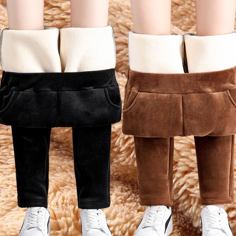 

Women's Pants & Capris 2022 Women Autumn Winter Corduroy Plush Thick Warm Long High Waist Casual Loose Harem Trousers Pantalones, Black;white