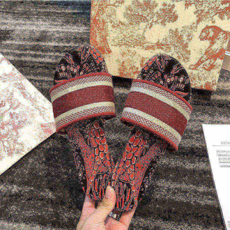 

women sandals slippers embroidery floral brocade flip flops luxuries loafers striped beach genuine leather dazzle flowers slippers, Black