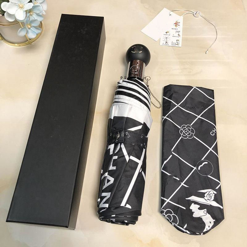 

TOP International Fashion Umbrella Men Women Carbon Fiber Stand Exquisite Umbrellas Outdoor UV Protection Sunshade, With box