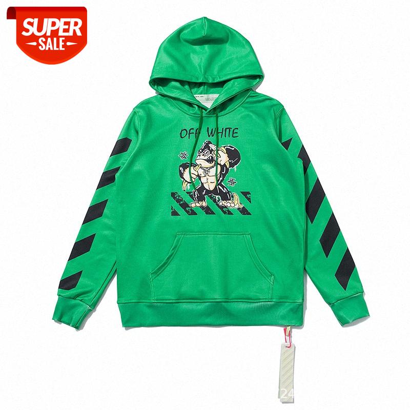 

Autumn and Winter OFF Gorilla Cartoon Print Series Hooded Hoodie for Men Women #Qg63, Black