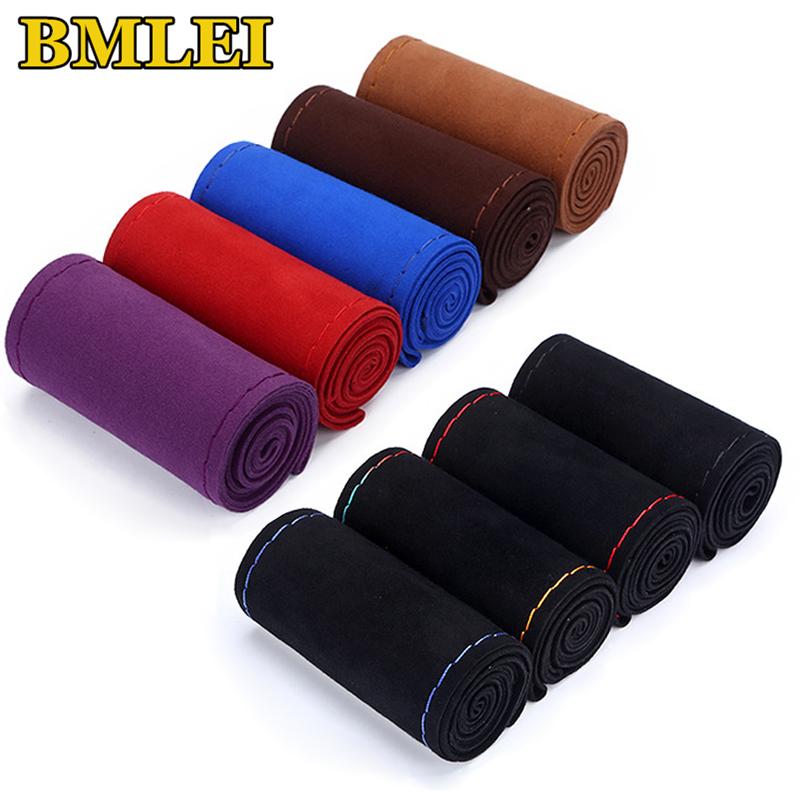 

Steering Wheel Covers Soft Micro Fiber Leather Car Cover Non-slip Absorb Weat Better Touch Feeling Universal 38cm Auto Accessories