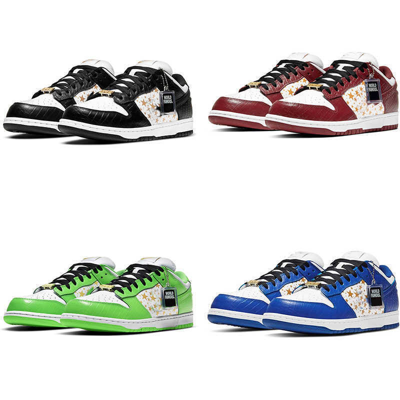 

Supre Star Sb Dunks Low Running Shoes Hyper Blue Mean Green Men Skateboard Shoes Barkroot Brown White Black Women Sports Sneakers 36 -45, Customize