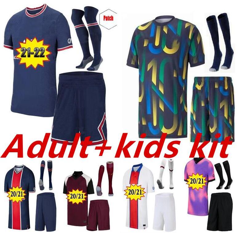 

Maillots football kits 21 22 soccer Jersey 2021 MBAPPE ICARDI NEYMAR VERRATTIshirt JR men kids sets maillot de foot, Black;yellow