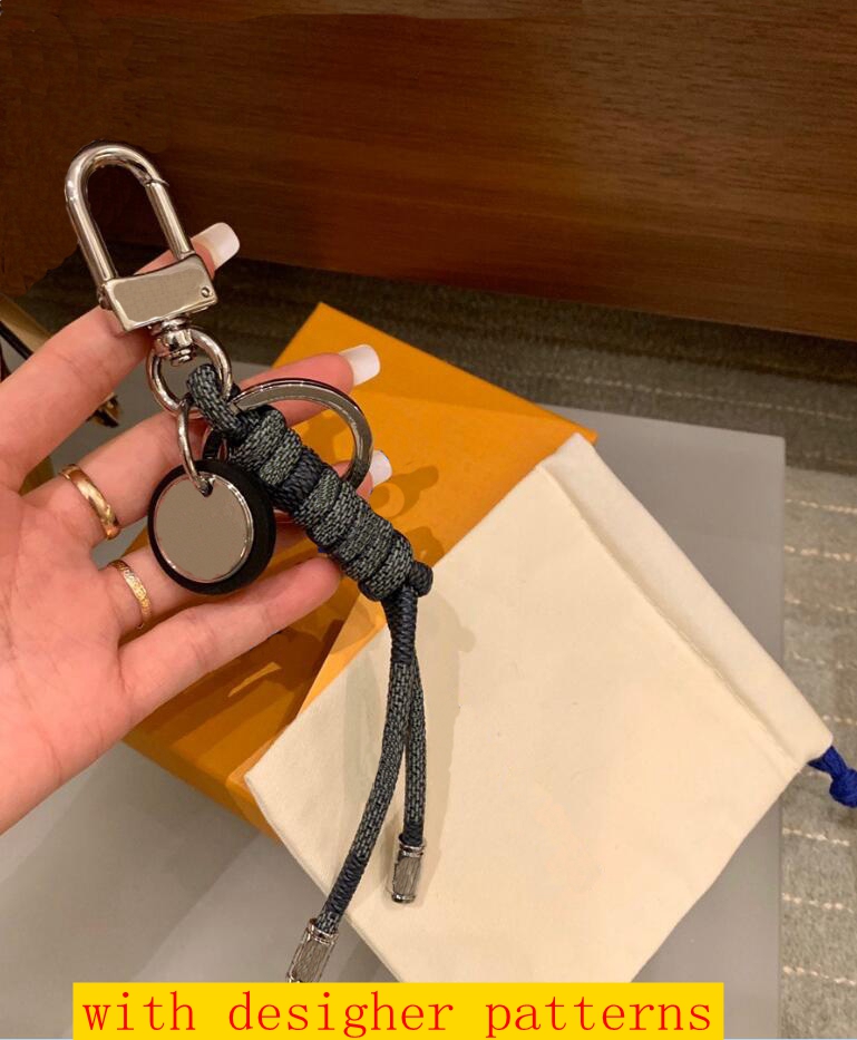 

Designer Unisex Fashion Rope Letter Key Chain Accessories Key Ring Letter Luxury Pattern Car Keychain Jewelry Gifts Cell Phone Straps Charms With Box