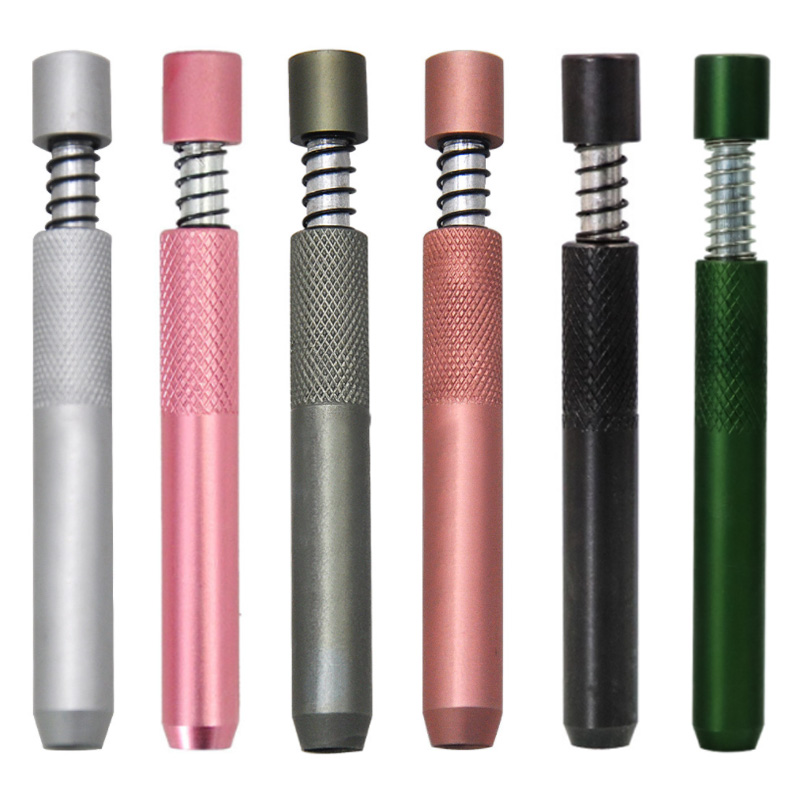 

78mm Pipe Long Metal Aluminum Cigarette Smoking Pipes bag Accessories One hitter Snuff snorter Tube