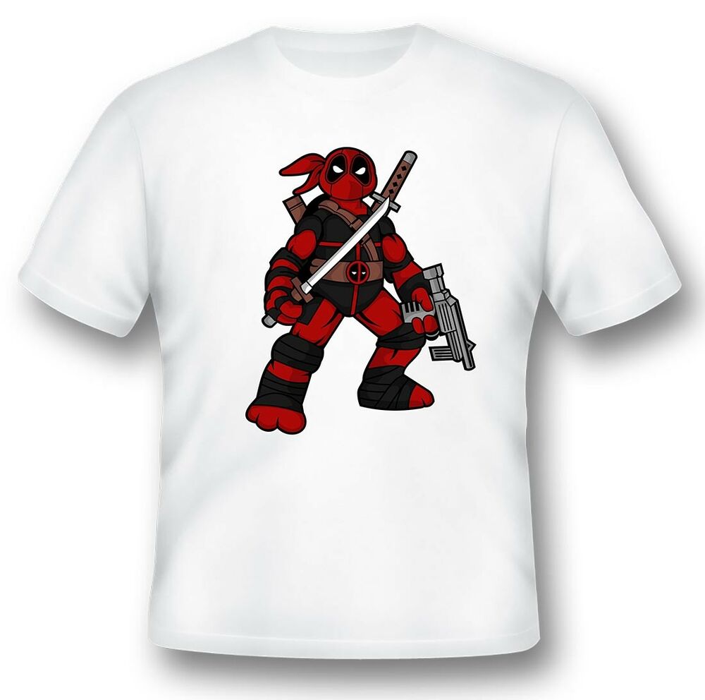 

Dead Ninja samarai dude gun Tee shirt black or white, White;black