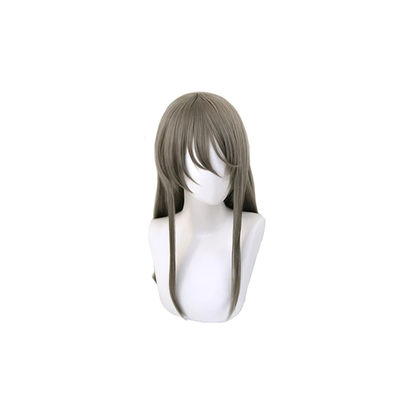 

Sakurajima Mai Cosplay Wigs Rascal Does Not Dream Of Bunny Girl Senpai Synthetic Hair Long Straight Gray Hair Wig