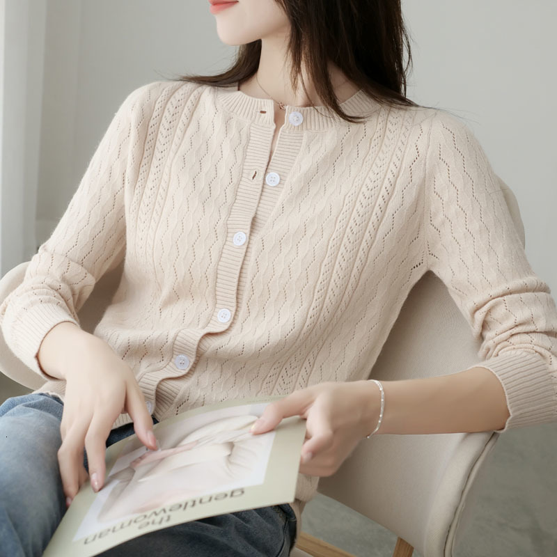 

women's sweaters female woolen cardigan, round collar long sleeve, woolen, elegant, casual ks4h, White;black