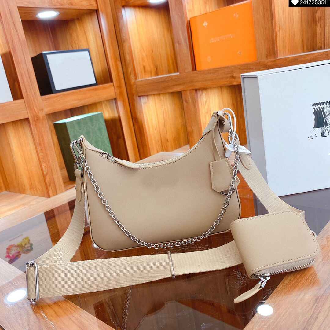 

High Luxurys designers TOP Quality Ladies A three-piece bag artwork 2021 Women handbag Fashion handbags mother shoulder Bags brand wallet clutch letter Leather, No bags