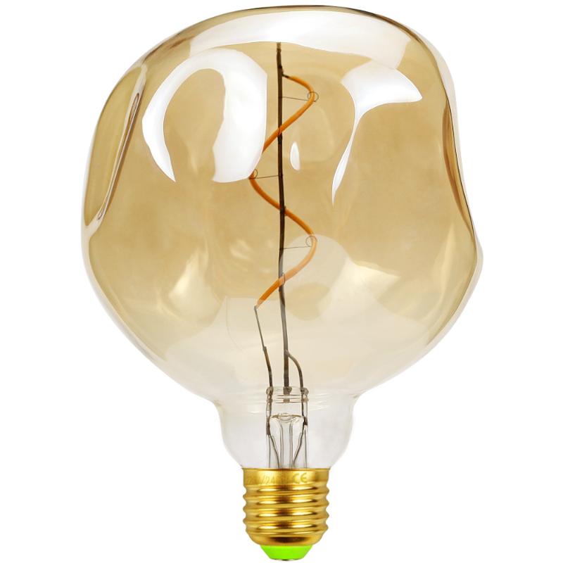 

Bulbs TIANFAN Led Vintage G125 Big Globe Stone Spiral Filament 3W Dimmanble 220/240V E27 Super Yellow Warm