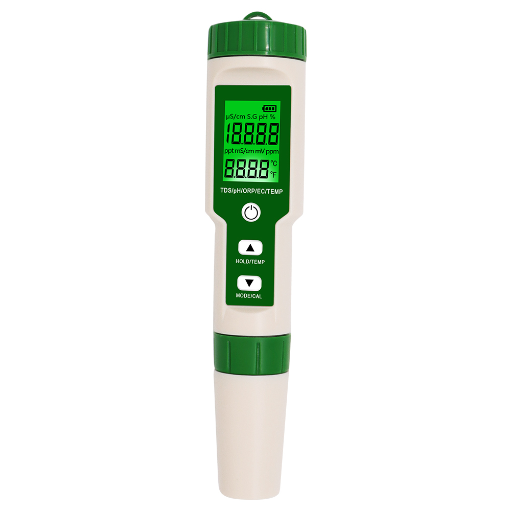 

Digital 5 in 1 PH/TDS/EC/ORP/Temperature Meter Water Quality Monitor Tester Waterproof Multi-Function Drinking Water Meter