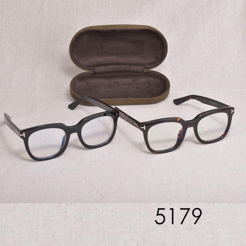

Fashion Sunglasses Frames Vintage Tom For Man Optical Eyeglasses Forde Acetate Women Reading Myopia Prescription Glasses 5179 With Case, Black