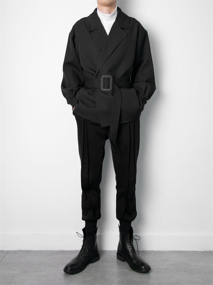 

Men's Trench Coats Chatbelt Of Man Autumn Winter Fund Adornment Is Classic Contracted City Youth Loose Big Size Windbreaker Coat, Black