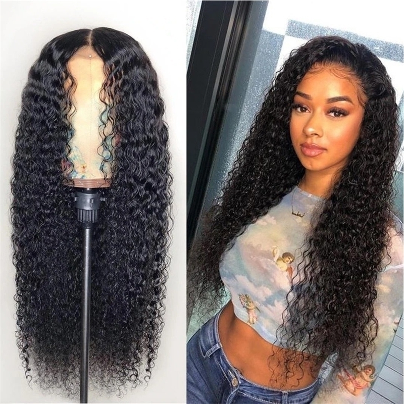 

wig New with synthetic black medium small curls