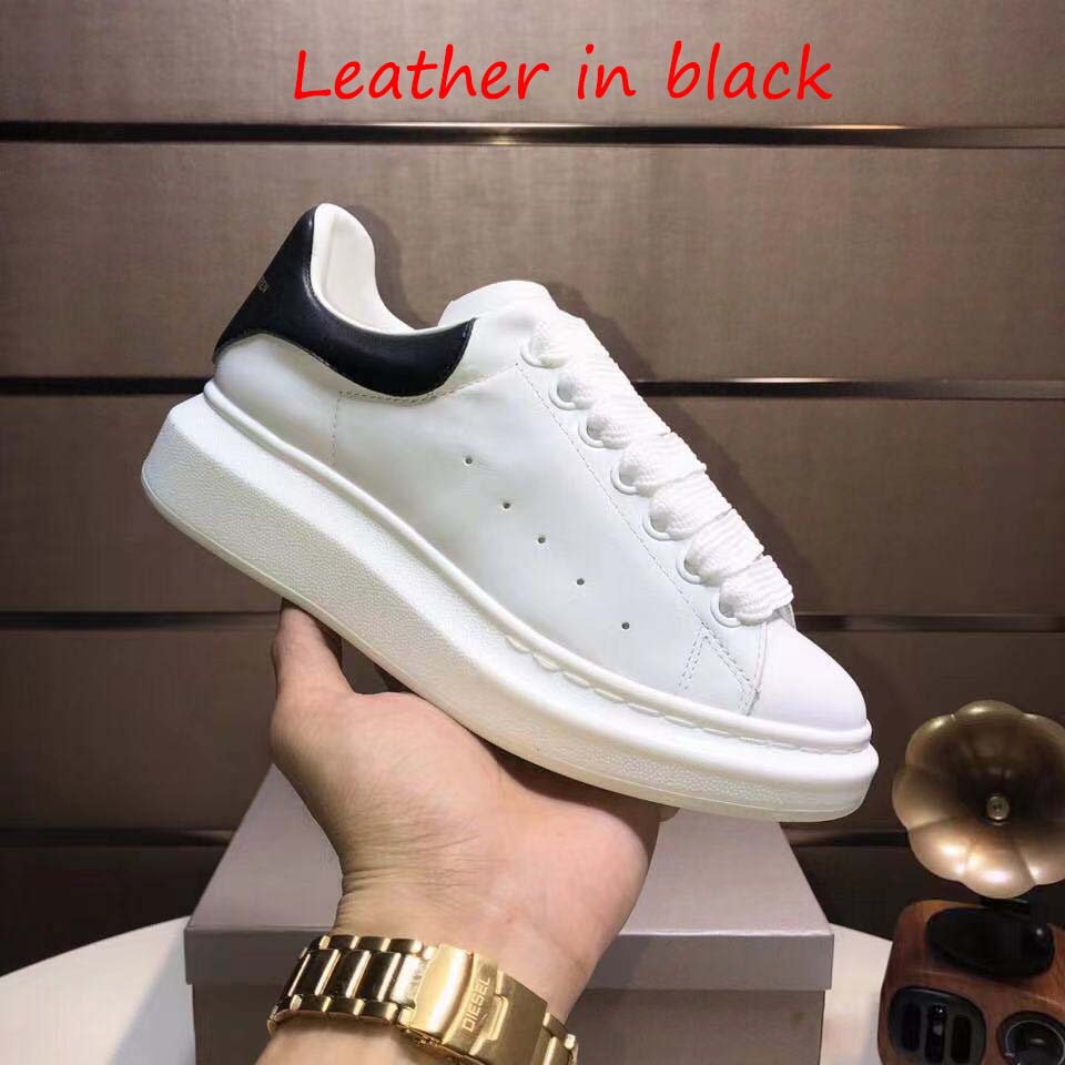 

With Box Fashion Men Shoe Designer Women Leather Lace Up Platform Oversized Sole White Black mens womens Luxury velvet suede Casual Shoes 35-45, #40