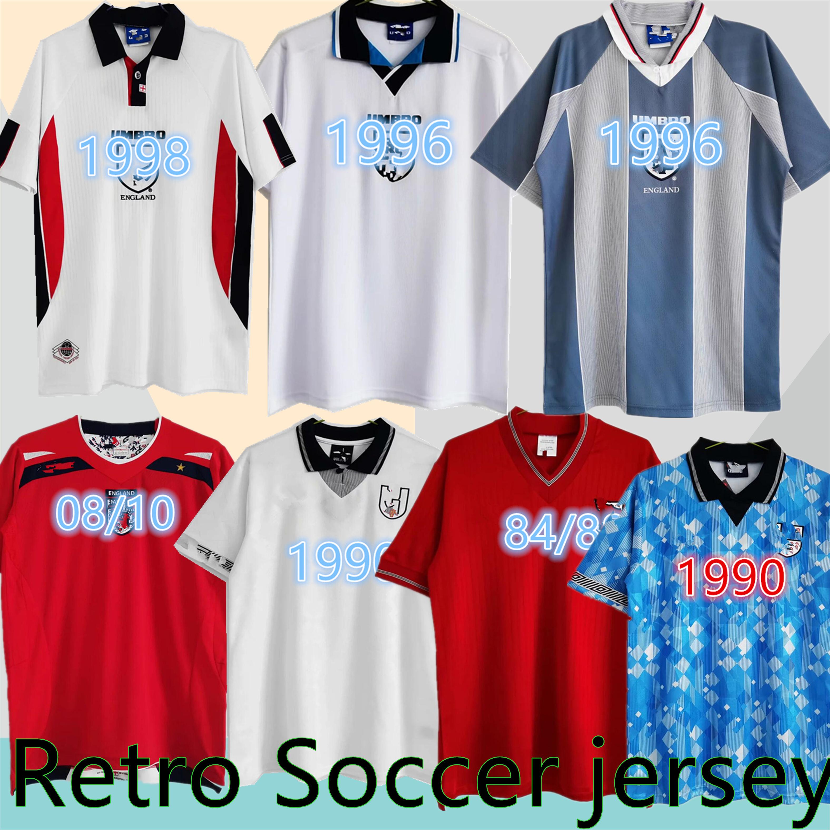 

Retro top quality 1990 1996 Soccer Jersey 18 10 STERLING KANE RASHFORD 84 87 SANCHO MOUNT ABRAHAM DELE 1998 Football Shirt Size, White;black