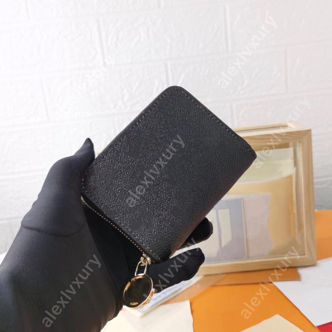 

M60017 Standard Zippy Wallet Designer Fashion Women men Key Pouch Credit Card Holders Coin Purse Luxury Mini Wallets Bag, Long white colorful