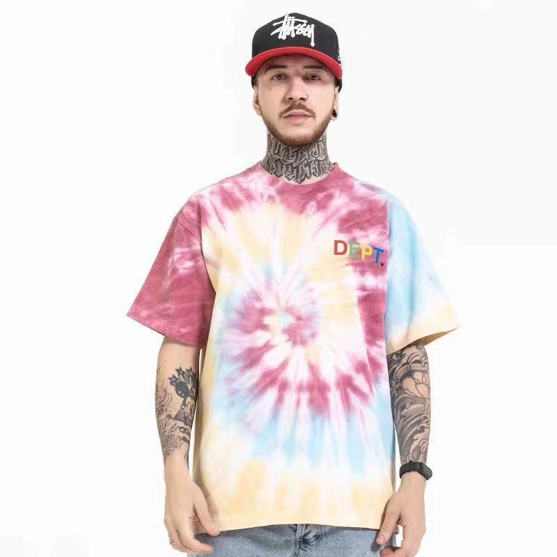 

Outlet I'm Not Fashionable. Gary Dept Gd Fog High Street Wash Water Color Letter Tie Dye Short Sleeve Manylrin Stock, Peace logo loose