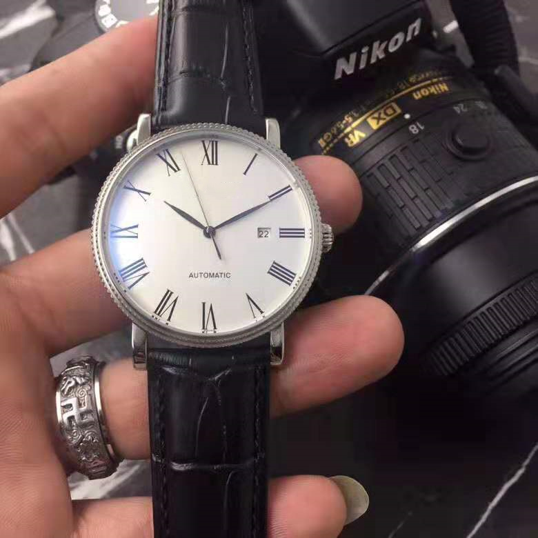 

luxury watch brand Brown and black Leather Fashion Mechanical Men's Stainless Steel Automatic Movement Sports mens Self-wind Watches Wristwatch