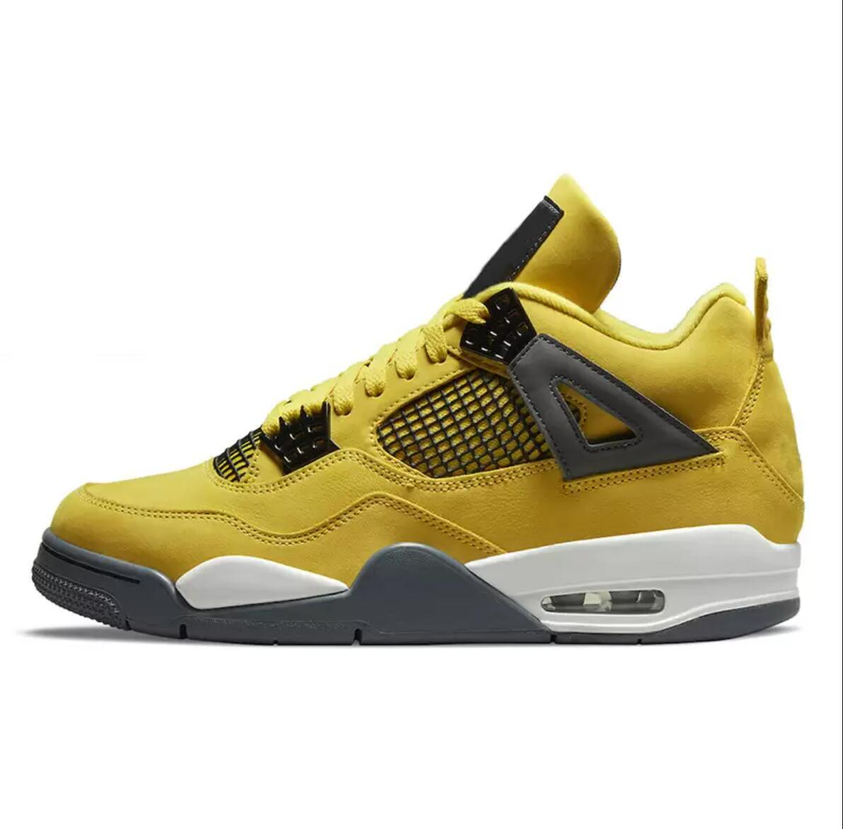 

Basketball Shoes 4s Men Women 4 yellow Thunder Lightning Cat Pure Money Bred Sail Toro BravoMens Trainers Sneaker Size 5.5 6.5 7.5 8.5 9.5 10.5 11.5 12.5 13.5