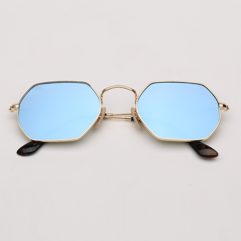 

Womens Octagonal Sunglasses Mens Fashion Sunglass Vintage Man Sun Glasses Design Woman Eyeglasses for Men Women with case