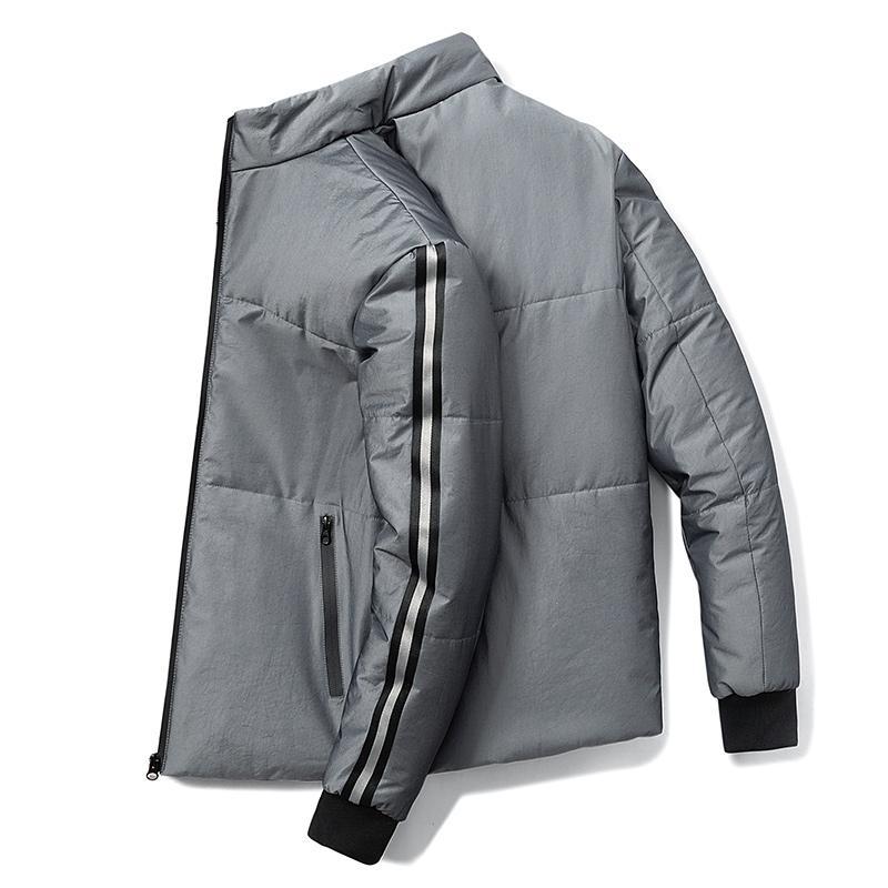 

& Parkas (L-5XL) Cotton Padded Men's Coat Fashion Brand Thickened Short Clothes Korean Down Winter Wear Male Overcoat, Black