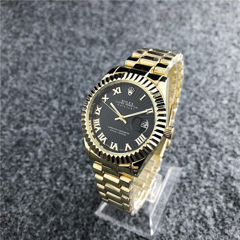 

Ro gold watch casual womens watches fashion dress datejust 36mm Multi-Color dial stainless steel strap quartz movement automa, Slivery;brown