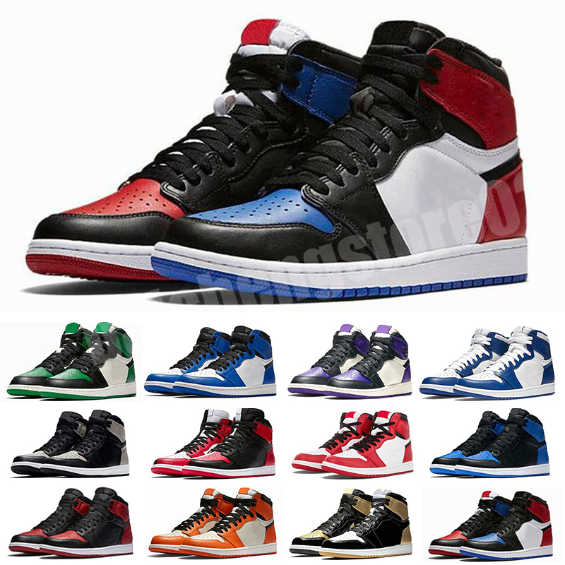 

Jumpman 1 Basketball Shoes Athletics Sneakers Running Shoe For Women Sports Torch Hare Game Royal Pine Green Court Without Box 36-47, Color 1