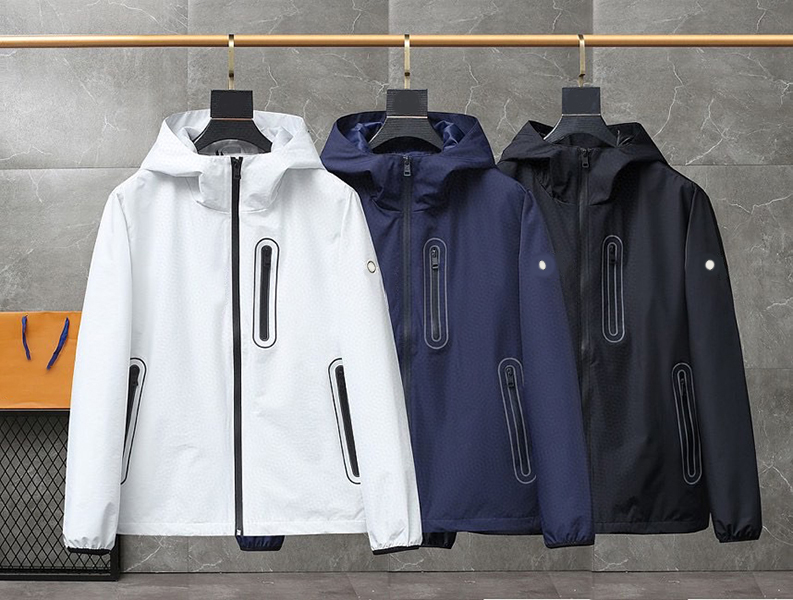 

Chest Zipper mens plus jacket Hat Brim Letters coat Thin men casual jackets Size M--XXL, Supplement (not shipped separately)