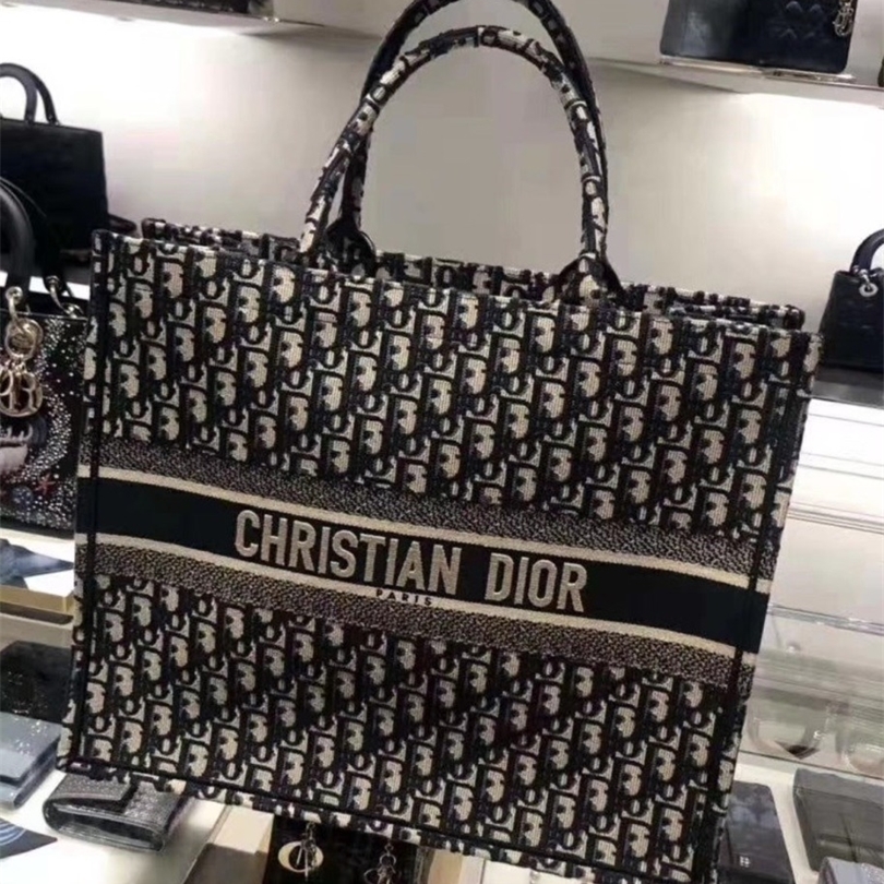 

Women Luxurys Designer Handbags Miss Flower Christian Dio Old Canvas Shopping Bag Cj
