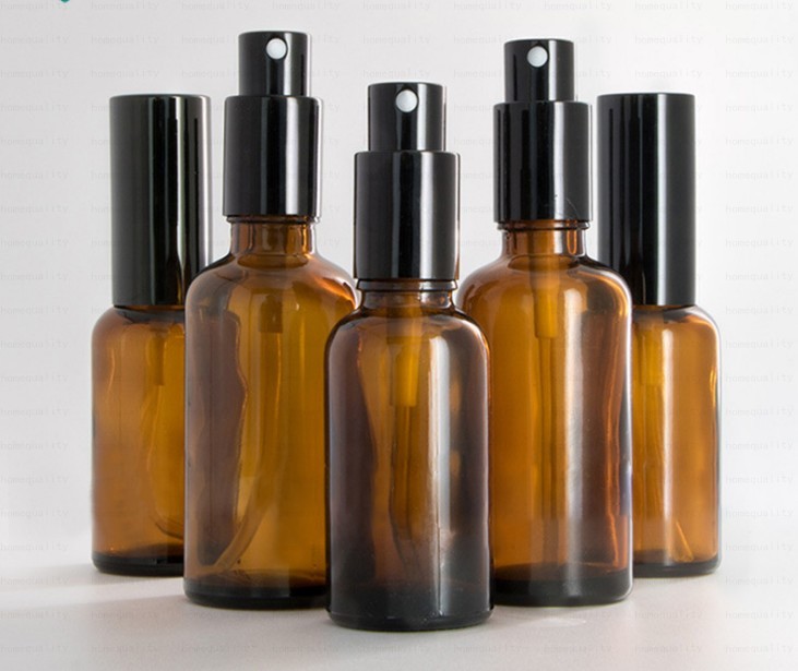

30ML/50ML Amber Bottles with Black Lid Glass Spray For Essential Oils Sample Mist Sprayer Atomizer Pump Perfume