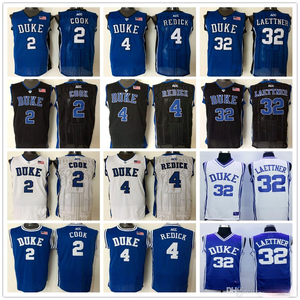 

2021 NCAA Basketball Mens Duke Blue Devils Christian Laettner Jersey #32 Blue 4 Redick White 2 Cook College Jerseys Men, Black
