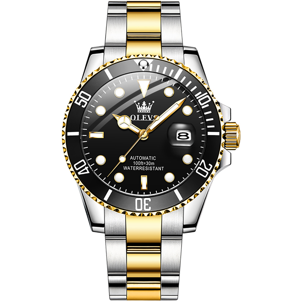 

Men's womens Watch High Quality Ceramic Bezel Stainless Steel Strap Automatic Mechanical Quartz Movement Sapphire 41MM140G, Quartz goldlblack