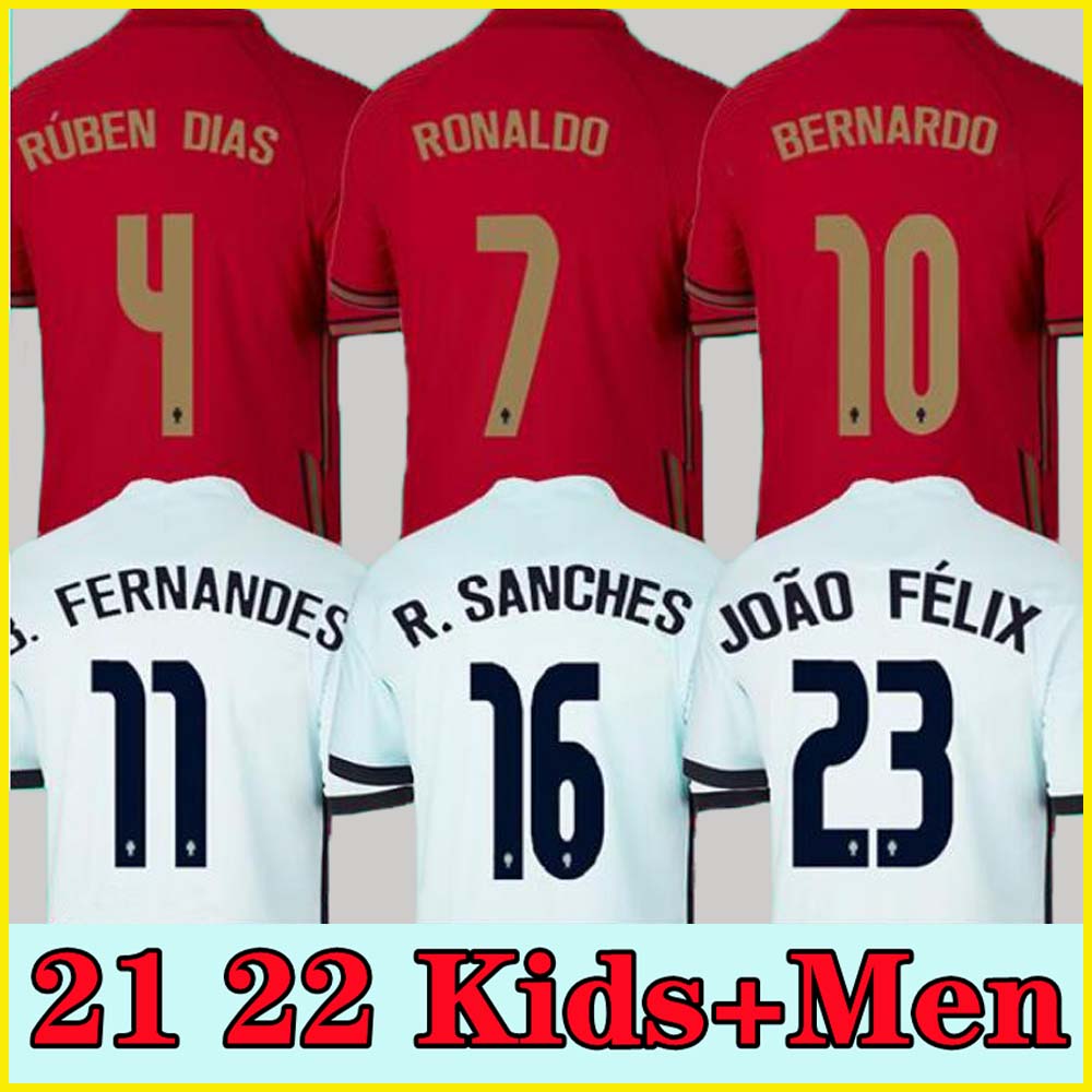 

2021 RONALDO soccer jersey Bruno FERNANDES DIOGO J. DANILO Retro 2022 Joao Felix ANDRE SILVA Football shirt BERNARDO 2010 Men Women Kids Kit uniforms, 20 21 home adult size: