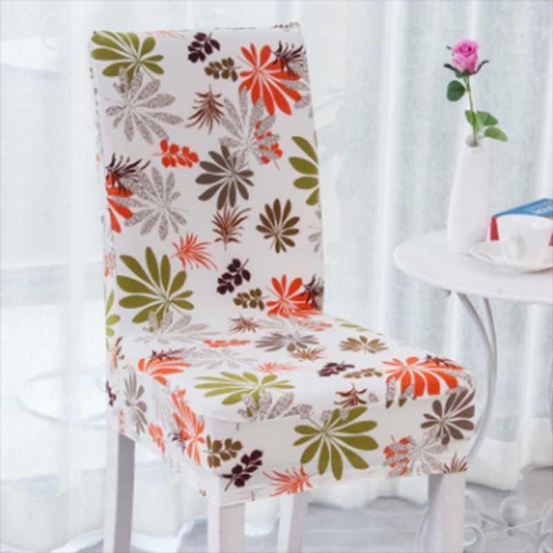 

Chair Covers Spandex Stretch Flower Cover With Backrest Protector Slipcover Seat Case Removable Elastic Dining Living Room