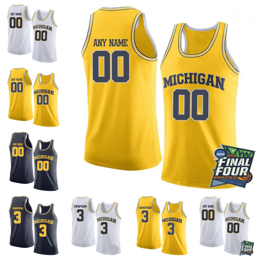 

Custom Michigan Wolverines Basketball Jersey Isaiah Livers Eli Brooks Zavier Simpson David DeJulius Chris Webber Juwan Howard Jalen Ross Poole Any Name Number