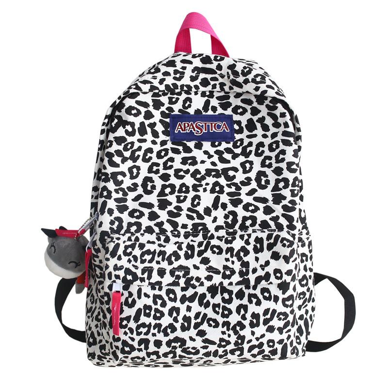 

Backpack Leopard Print Canvas Shoulder Bag Mochila Bolso Niña Woman Sac A Dos Fille School Bags For Girls Rugzak Meisje
