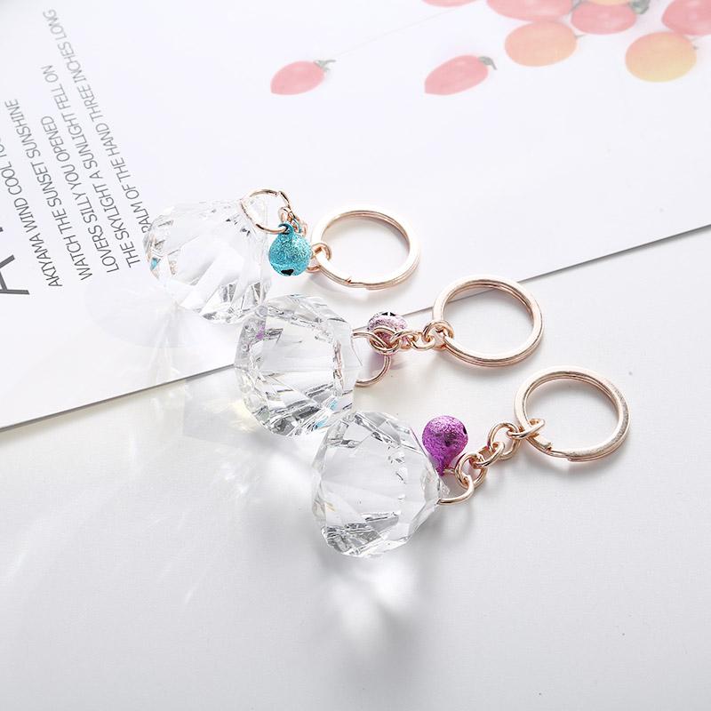 

Keychains Creative Geometric Shape Wild With Bells Key Chain Ring Clips Gift Bag Pendant Jewelry Accessories Car