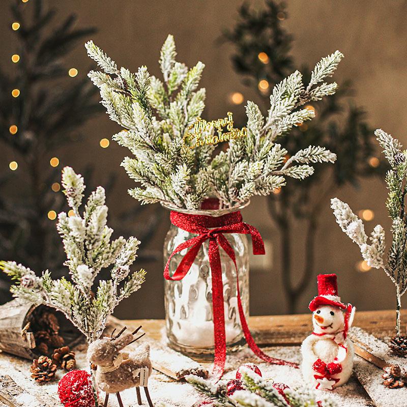 

Christmas Decorations Tree For Home Pine Needle Decoration Cedar Silver Branch Wreath Display Window Household Shooting Props
