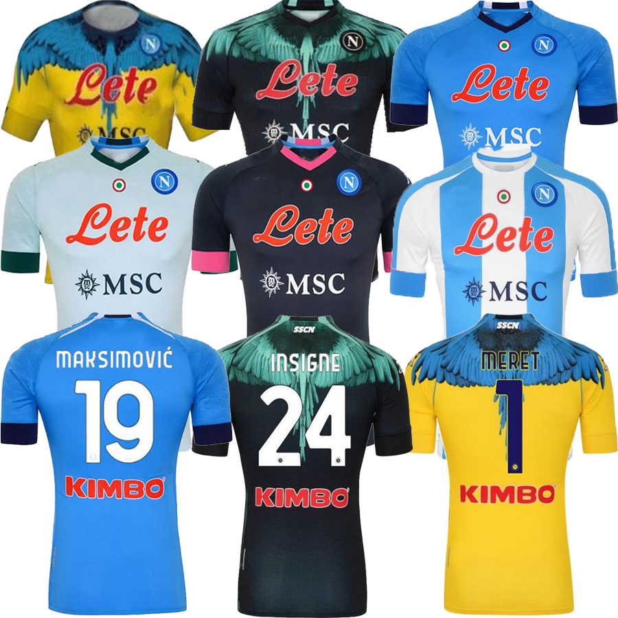 

Napoli Soccer Jerseys 2021 2022 MARADONA Maglietta da calciatore OSIMHEN INSIGNE SSC Naples Kits VERDI FABIAN KOULIBALY Men Football Shirt Thai, Black