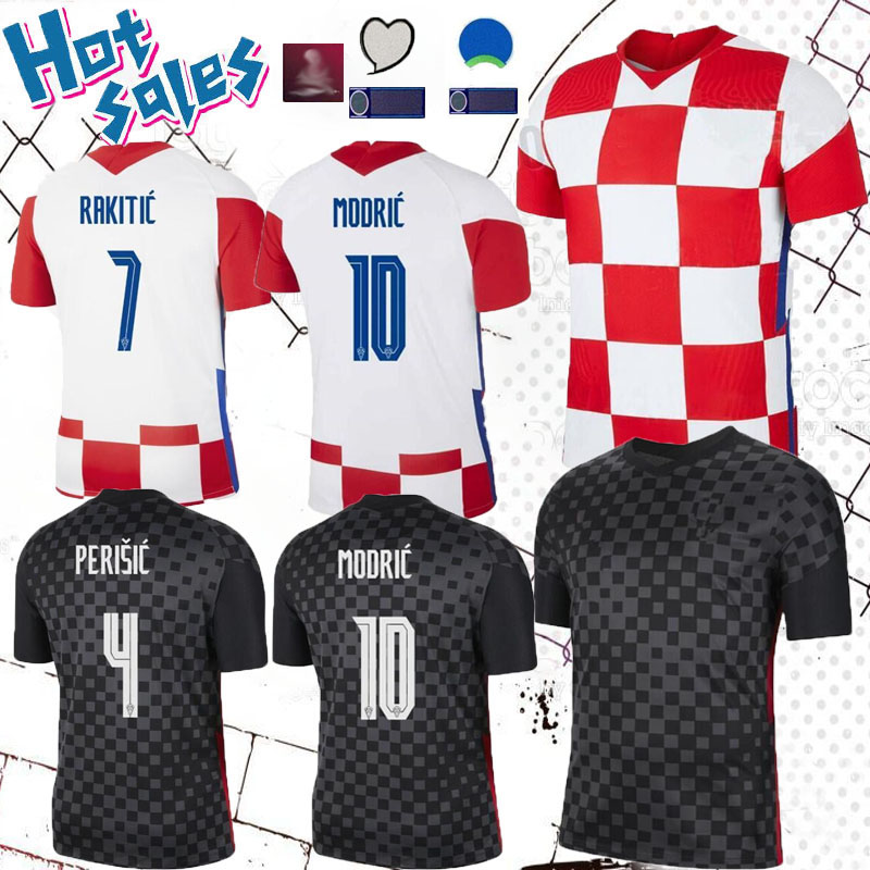 

MODRIC 2021 MANDZUKIC Soccer Jersey national team PERISIC RAKITIC SRNA KOVACIC 20 21 Football Shirts Adult men + kids kit, Black;yellow