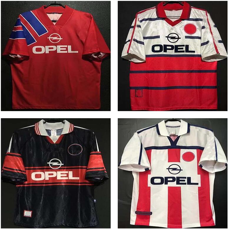

91 92 93 94 95 96 97 98 99 00 01 02 Bayern Retro Soccer Jerseys 1993 1995 1997 1998 SCHOLL Vintage ELBER MATTHAUS LIZARAZU SGXBBGCHJKNM, Black;yellow