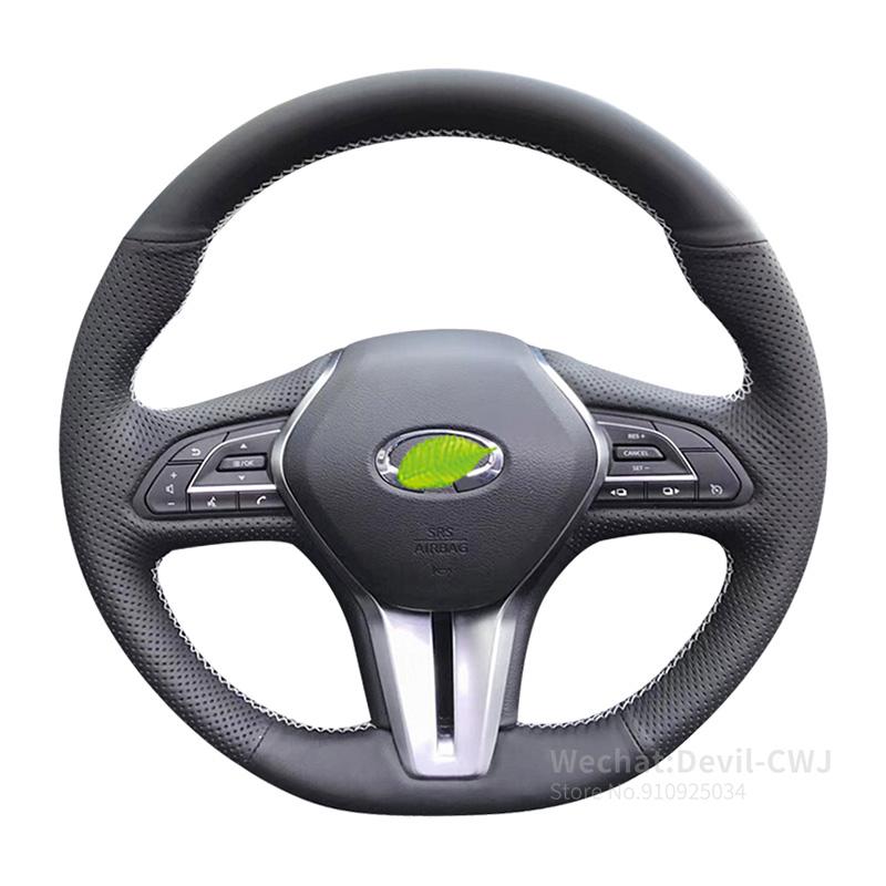 

Steering Wheel Covers Alcantara Cover For Infiniti Q50L QX50 QX30 Q60 QX70 FX35 FX37 ESQ Hand-stitch Car Interior Accessories Parts