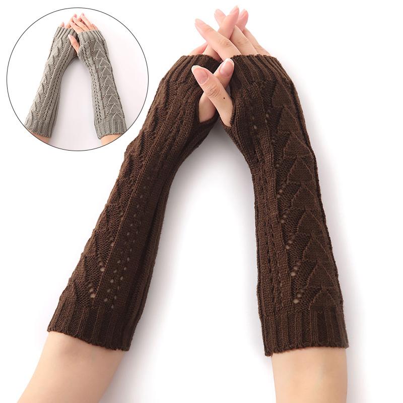 

Five Fingers Gloves Korean Style Winter Knitted Fingerless Half-finger Woolen Unisex Warm Without Eldiven Femme Gifts 6C7517, Blue;gray