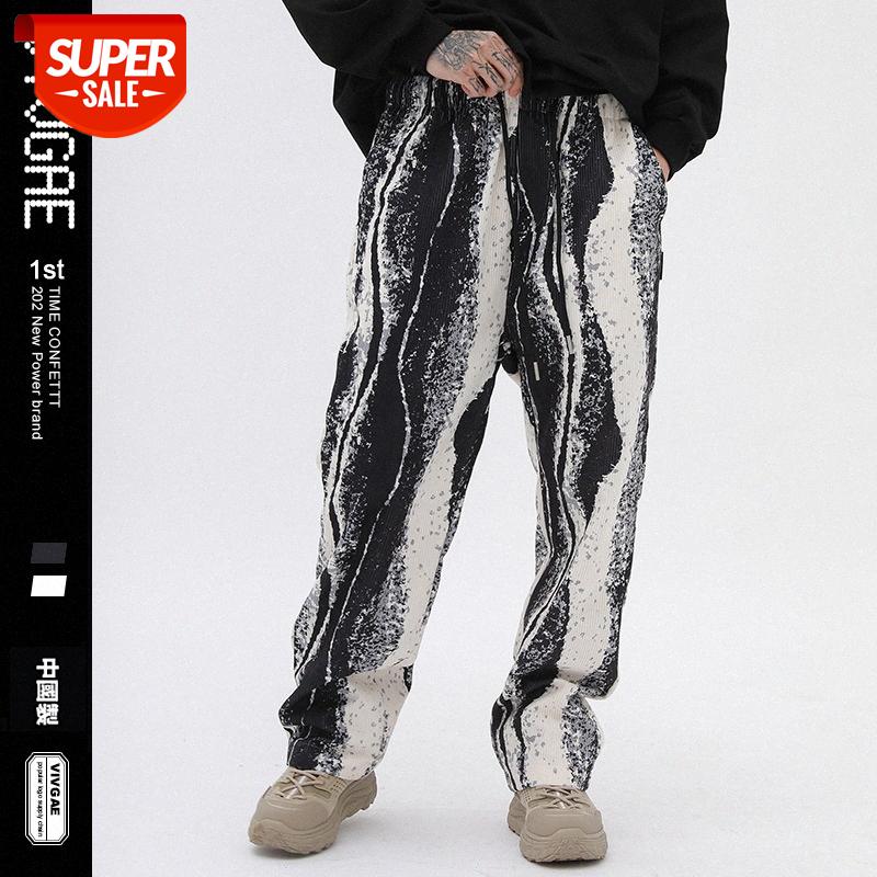 

VivGae Men's Loose Casual Pants Draping Wide Leg Waist Thin Straight #da5G, Black