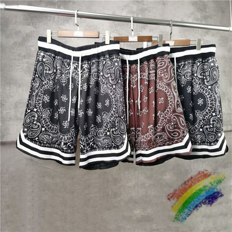 

2021ss Cashew Flowers Men Women 1 High-Quality Colors Patchwork Shorts Casual Breechcloth, Black