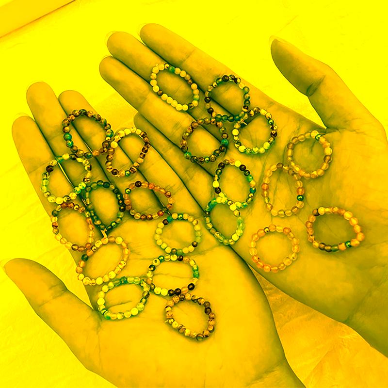 

Cluster Rings 3mm Boho Natural Stone Beads For Women Girls Cute Handmade Stainless Steel Ring Wholesale Jewelry Gifts Elastic Adjustable