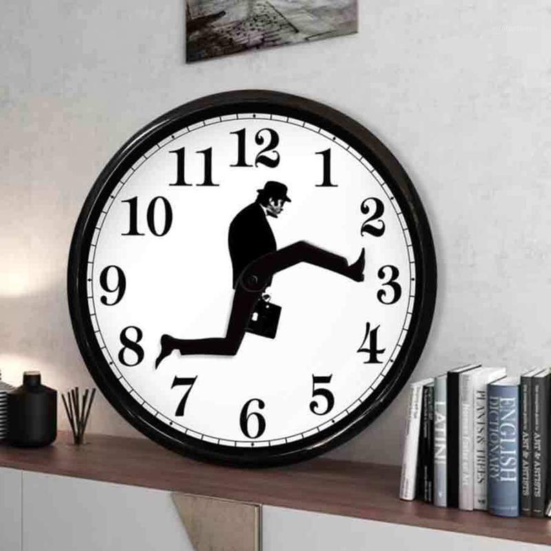 

Wall Clocks Monty Python Inspired Silly Walk Clock Creative Silent Mute Art For Home Living Room Decor